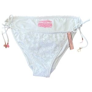 Victoria's Secret White Lace Bikini Bottom. Size M